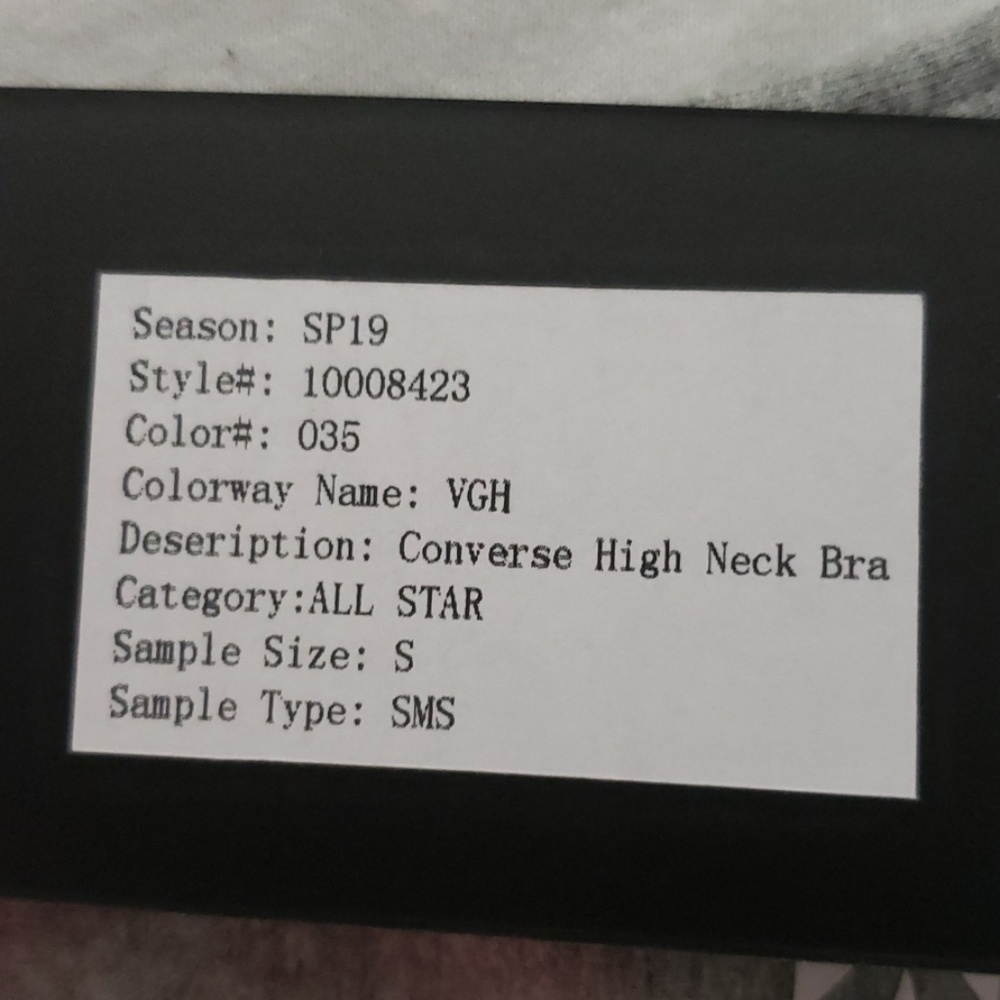 converse new  high neck  bra Gray size small 🌻🌻 - Picture 4 of 8